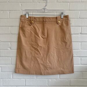 J. McLaughlin Camille Tan Stretch Mini Skirt, SZ 8